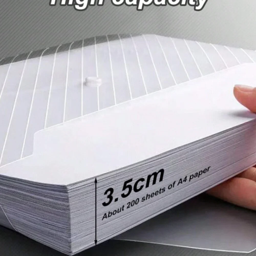 Colored Poly Envelopes Transparent with Snap Closure A4 10 Pack